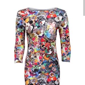 Vibrant Graphic Print Dress- worn once.‎